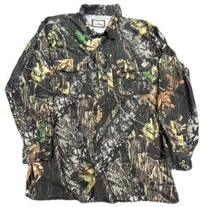 OL TOM Technical Turkey Gear Camo Long Sleeve Shirt Men 2XL Mossy Oak Polyester
